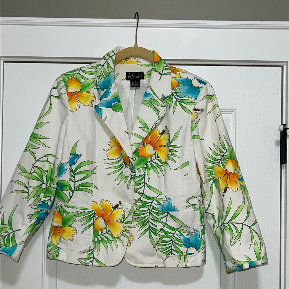 Rafaella 🦩 Women's Tropical Floral Blazer - Picture 1 of 8